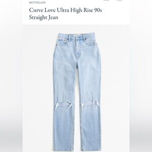 Abercrombie Ultra high rise 90s straight jean